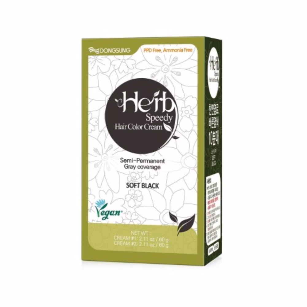 Herb Speedy Hair Color Cream Soft Black