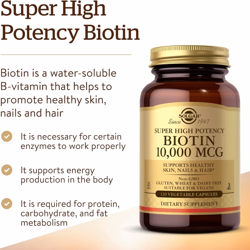 Solgar Biotin 10,000mcg 120 Veg Caps 4