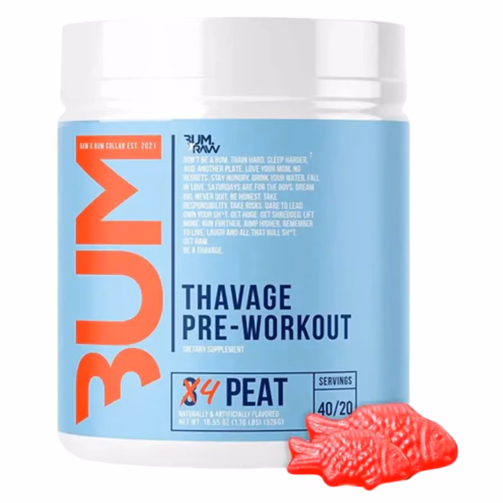 Raw Cbum Thavage Pre Workout 4Peat 526g 1