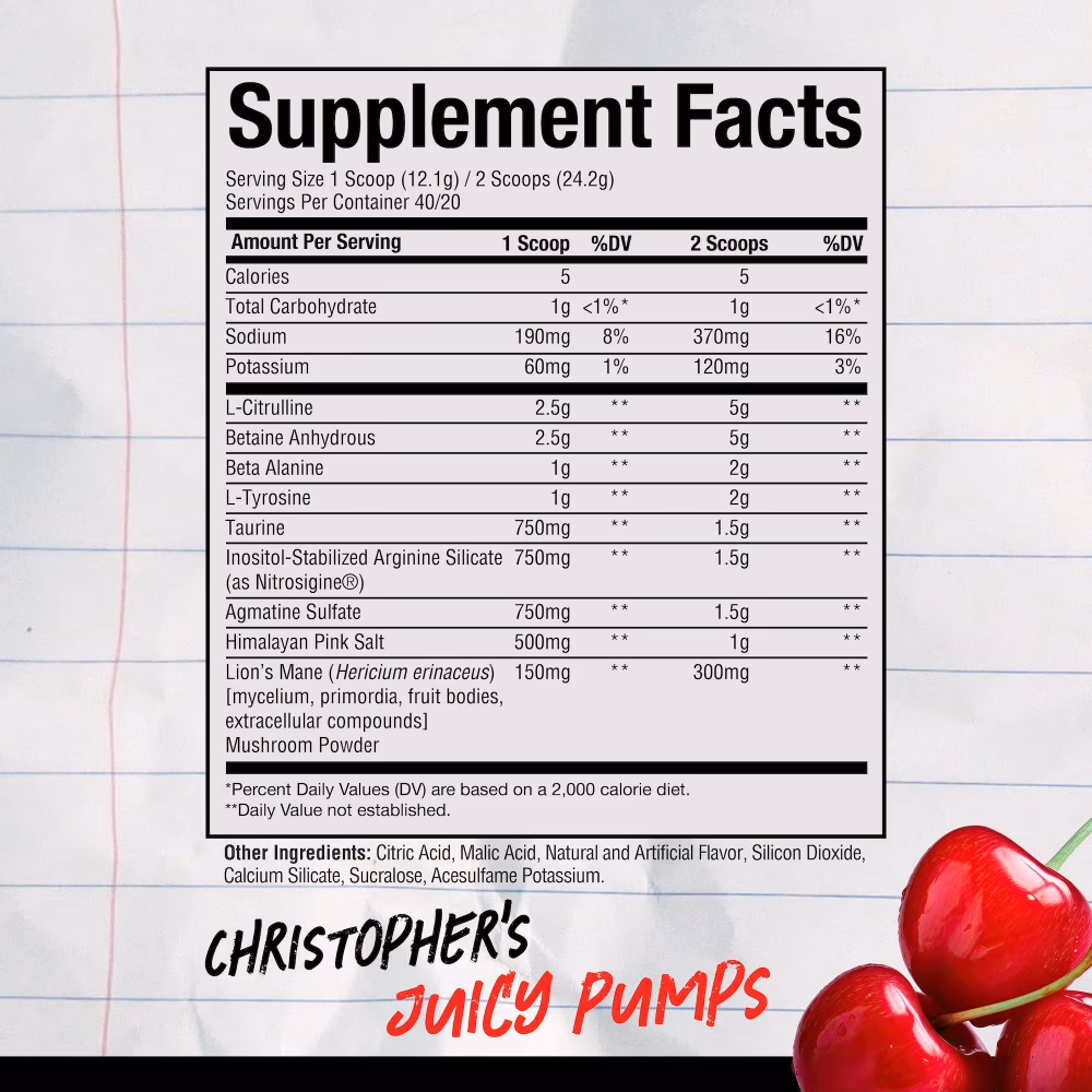 Raw Nutrition Christopher's Juicy Pumps 484gm 2