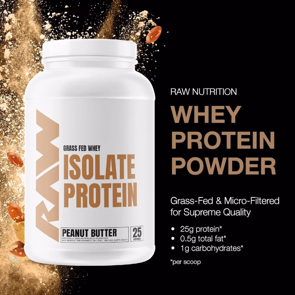 Raw Protein Whey Isolate Peanut Butter 1.97LB 4