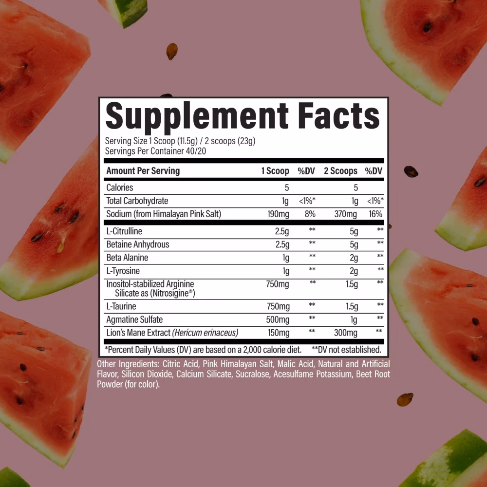 Raw Nutrition Pump Non-Stim Watermelon 470g 2