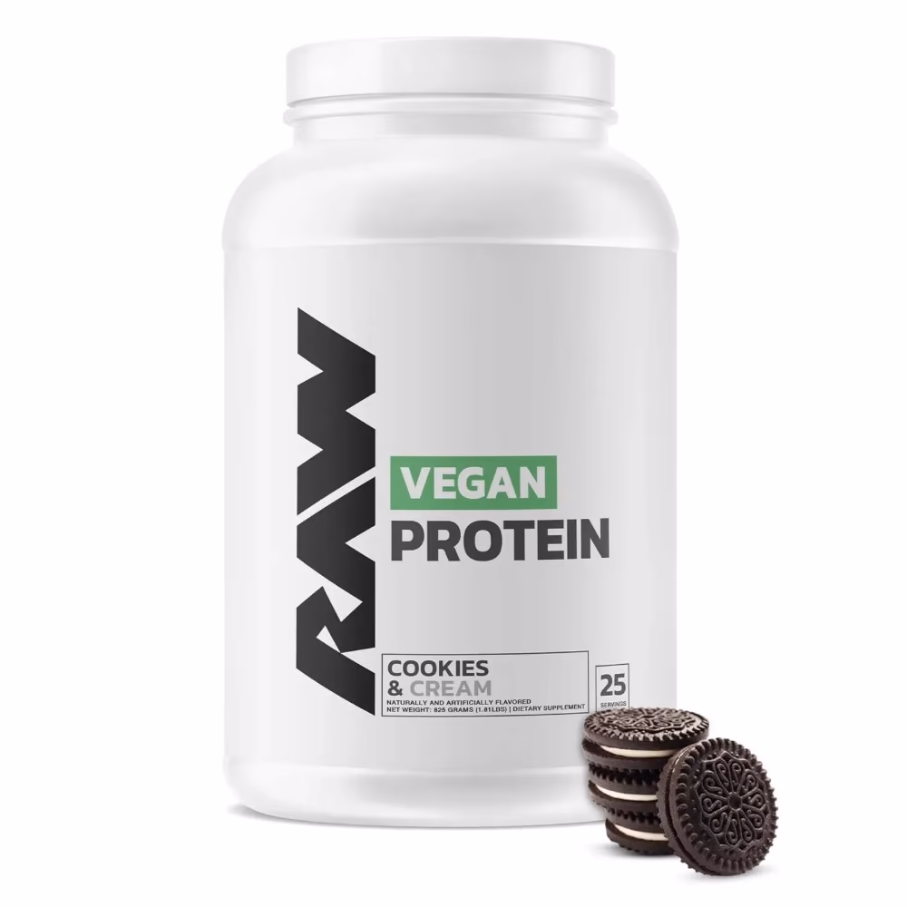 Raw Vegan Protein Cookies & Cream 825 Gm + Free Shaker