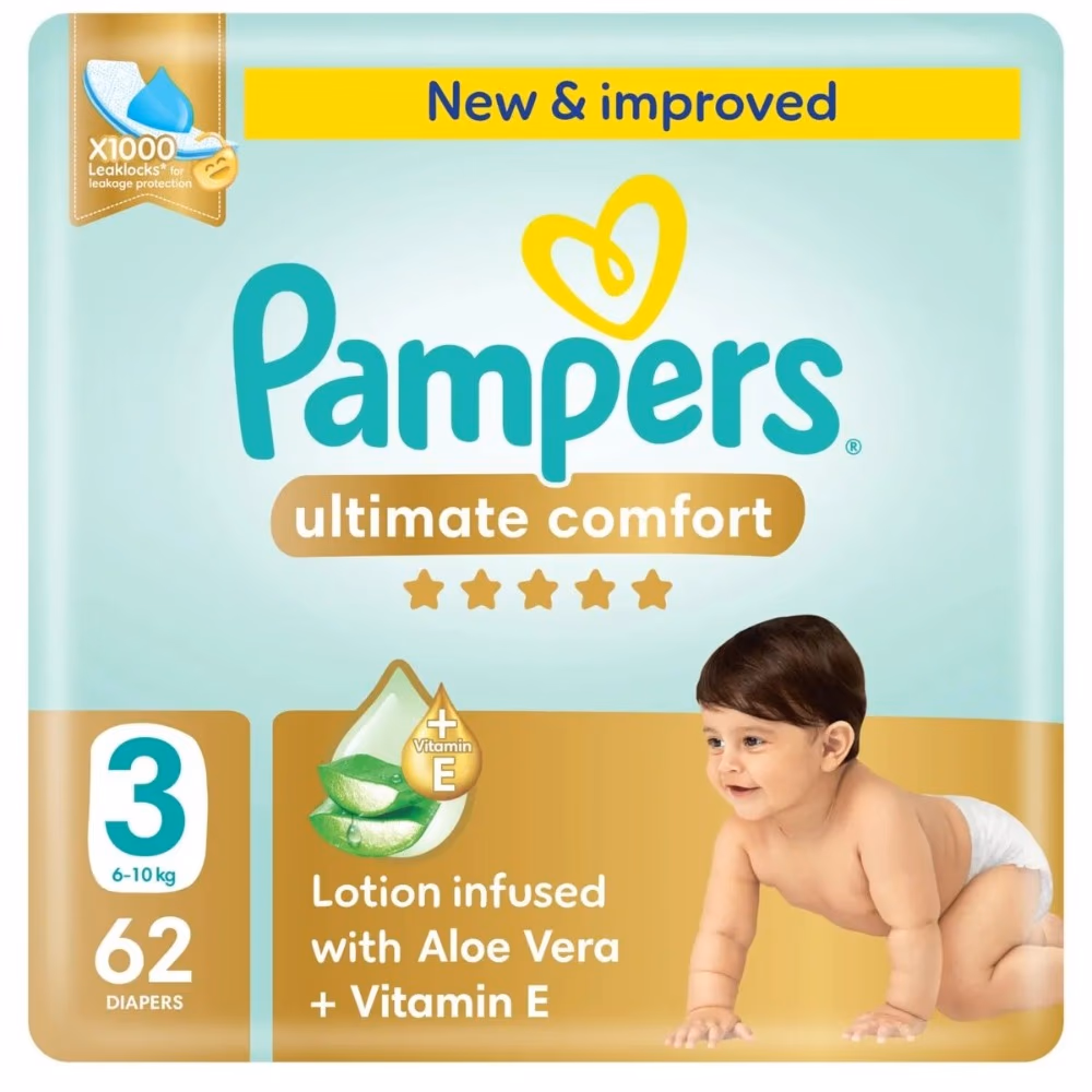 Pampers 3 Ultimate Comfort Aloe 62s