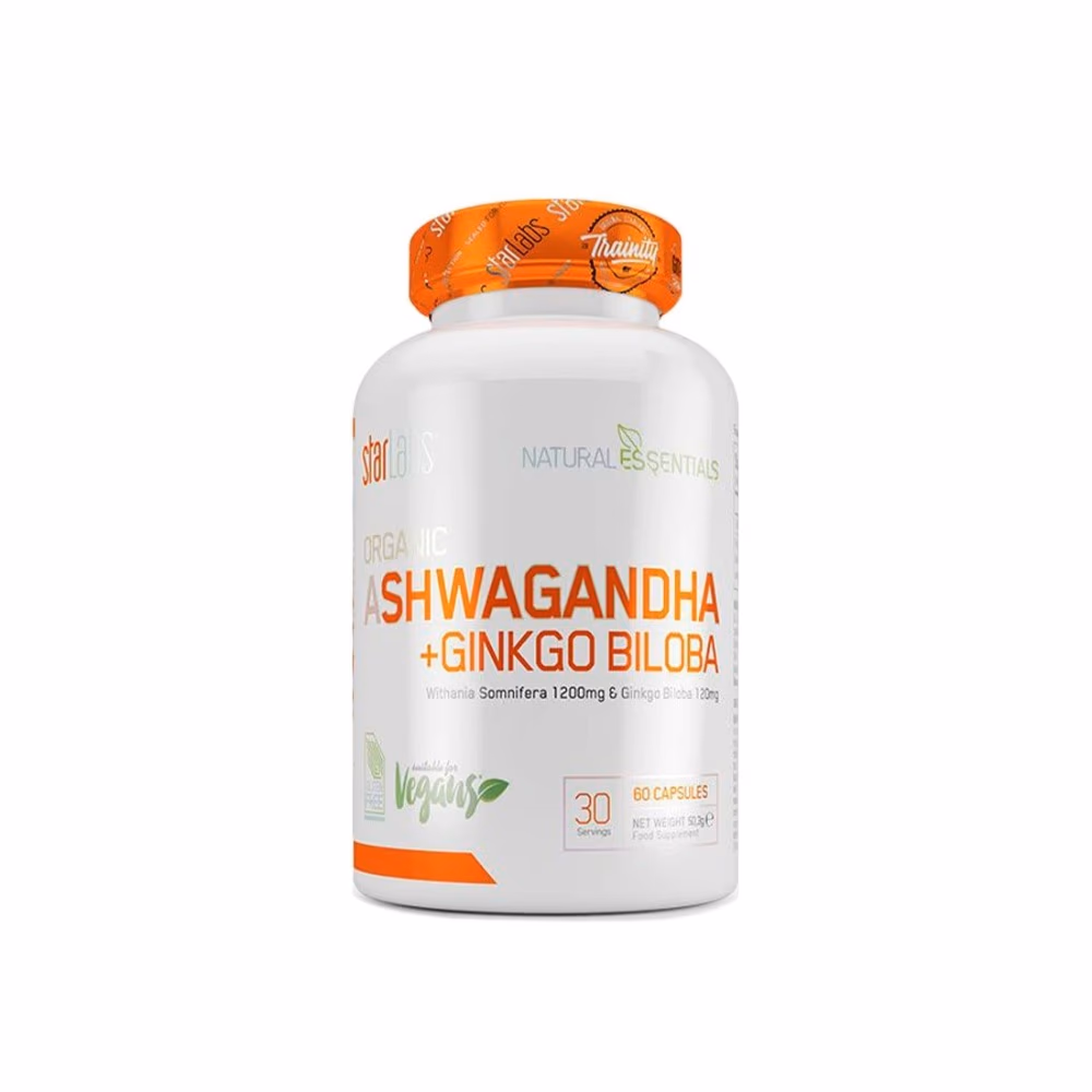 Starlabs Ashwagandha + Ginkgo Biloba Cap 60s
