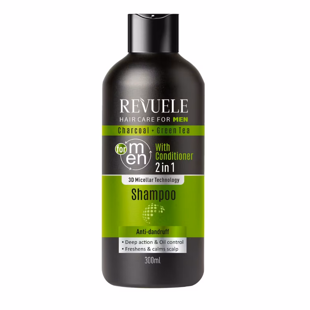Revuele Men 2-in-1 Charcoal Green Tea Shampoo 300ml 1