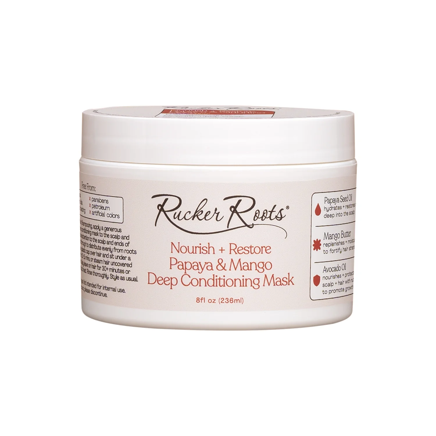 Rucker Roots Nourish and Restore Papaya and Mango Deep Conditioning Mask 236ml