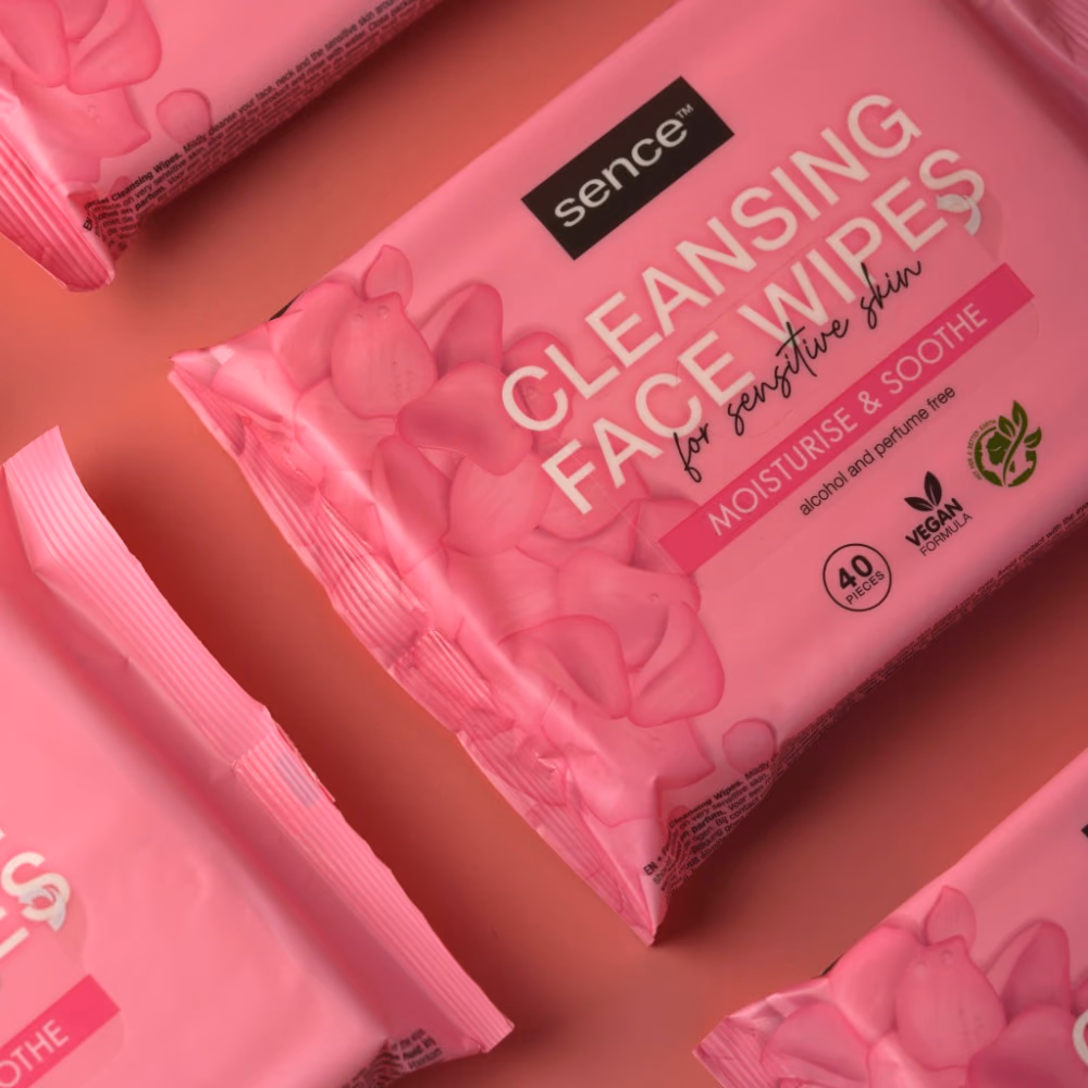 Sence Cleansing Face Wipes Sensitive Skin – 20 Wipes | Gentle Makeup Remover & Daily Facial Cleansing Wipes 4