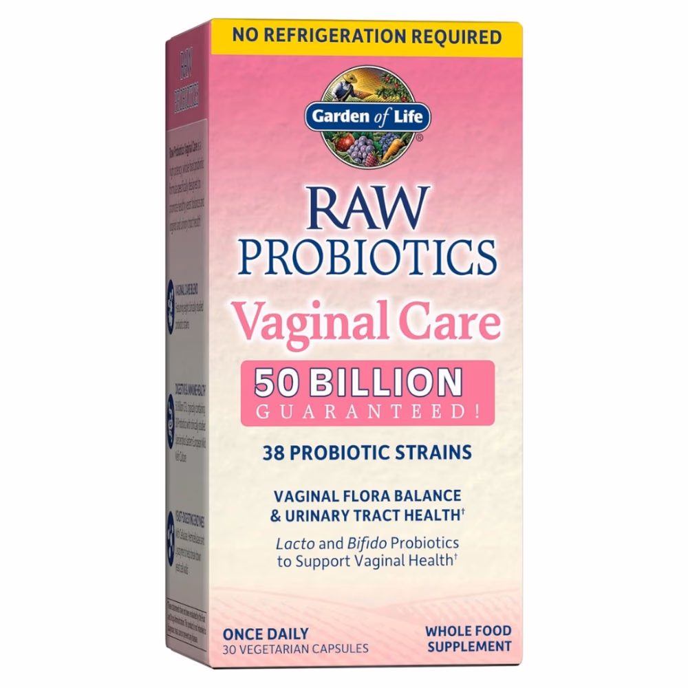 Garden of Life Raw Probiotics Vaginal Care 50 Billion 30 Vegetarian Capsules