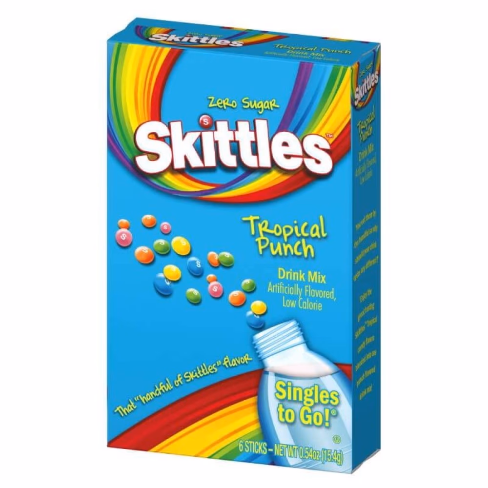 Skittles Singles To Go Tropical 6 Sticks  1