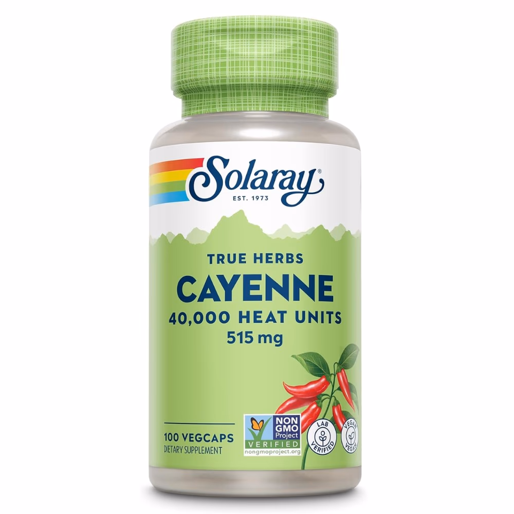 Solaray Cayenne 515mg 100 Veg Caps