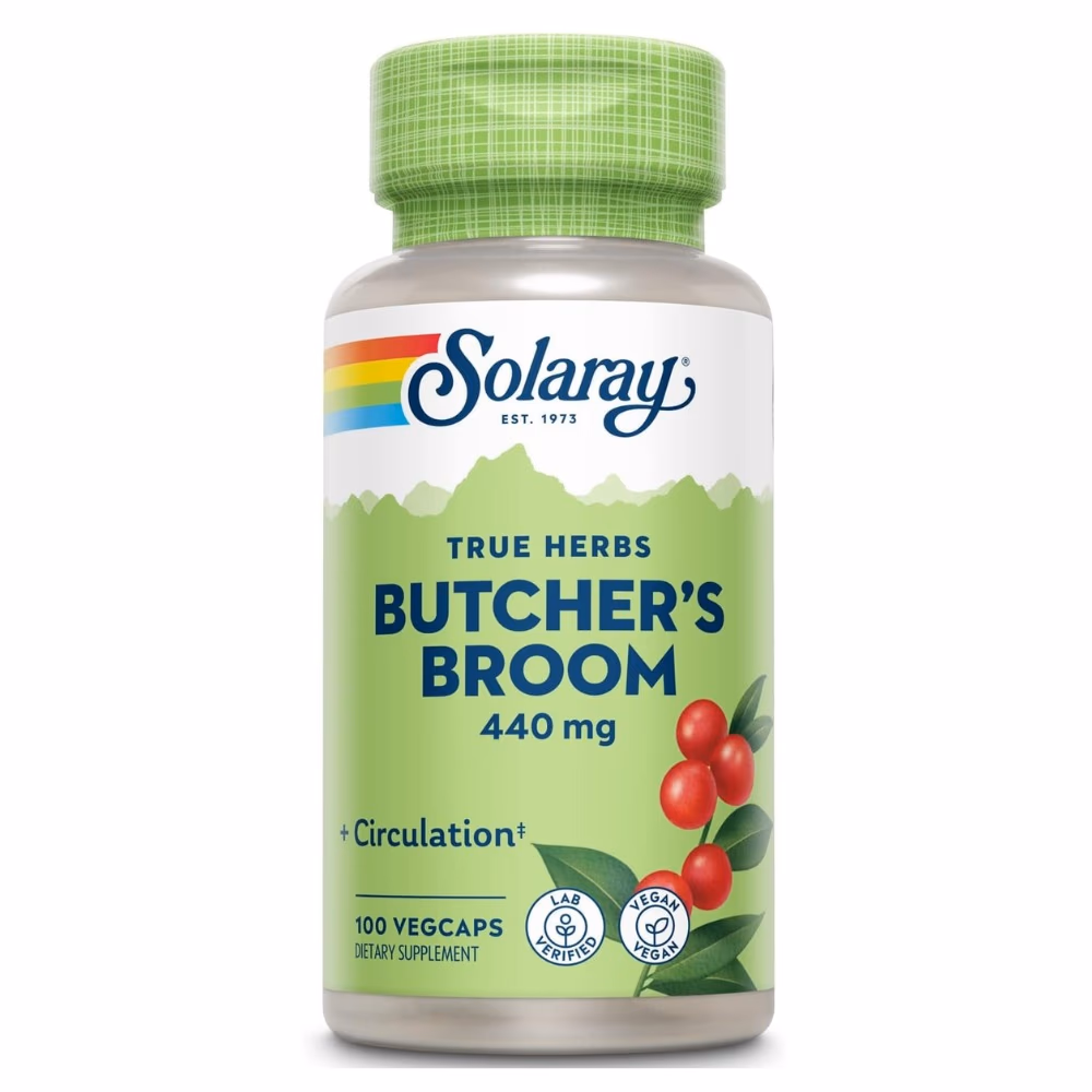 Solaray Butcher's Broom 440mg 100 Veg Caps 1