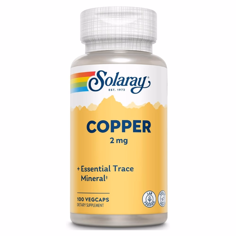 Solaray Copper 2mg 100 Veg Caps 1