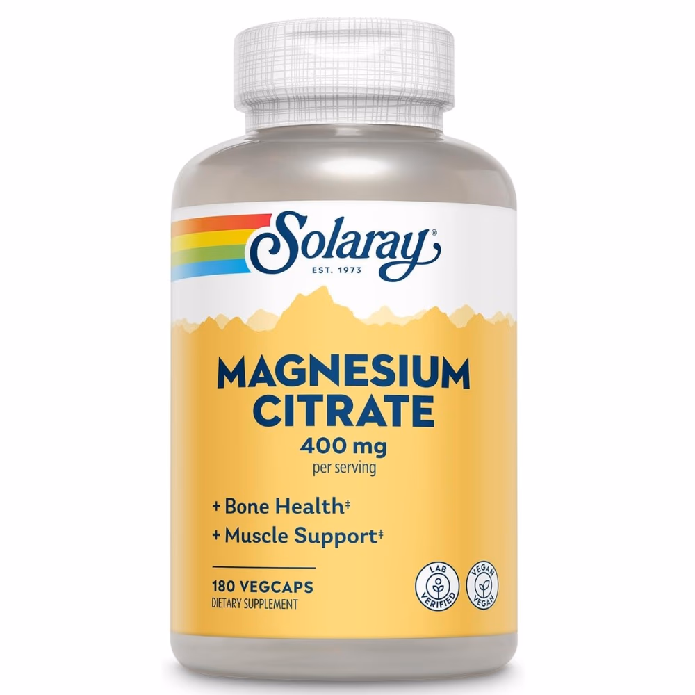 Solaray Magnesium Citrate 400mg 180 Veg Caps