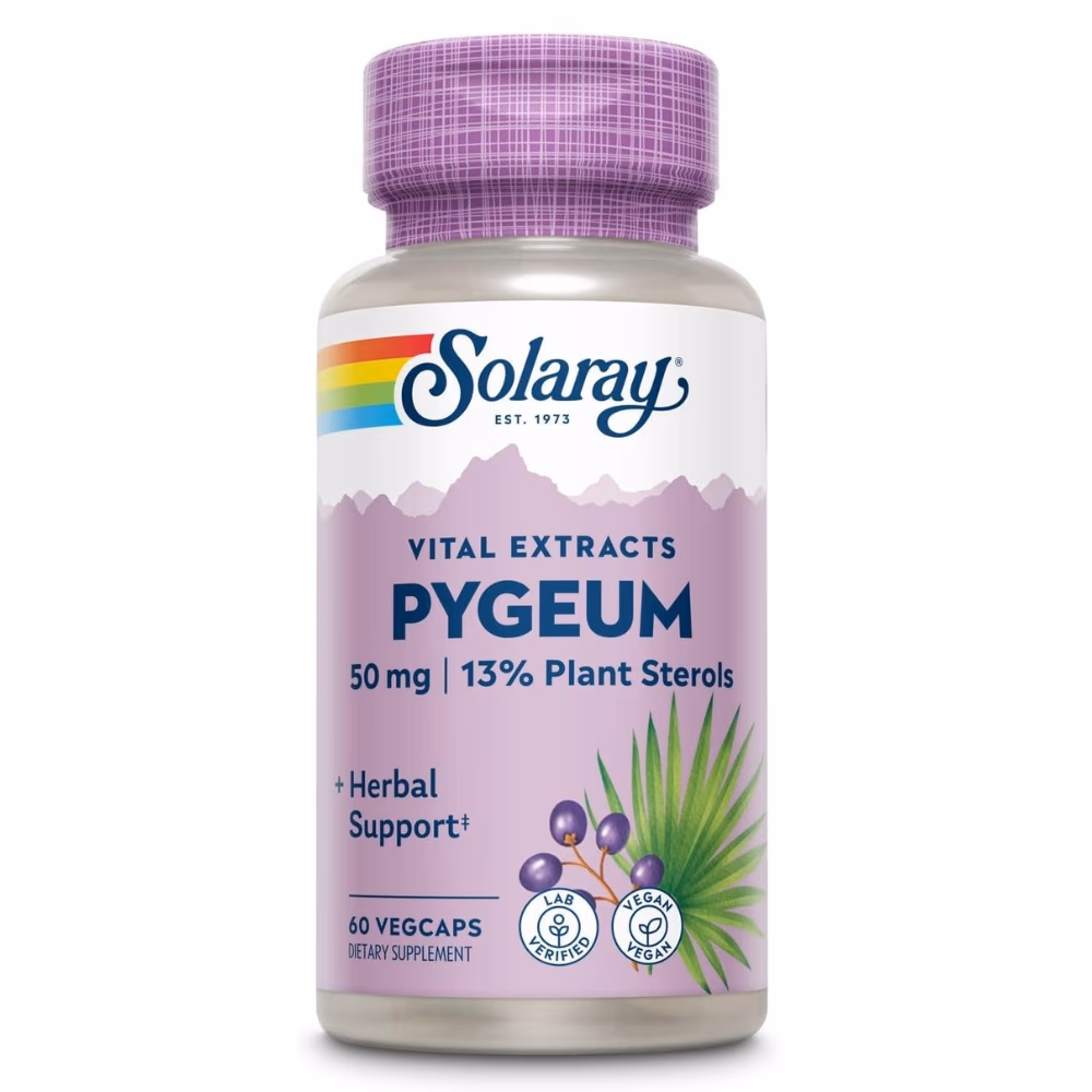 Solaray Pygeum Bark Extract 60 Veg Caps 1
