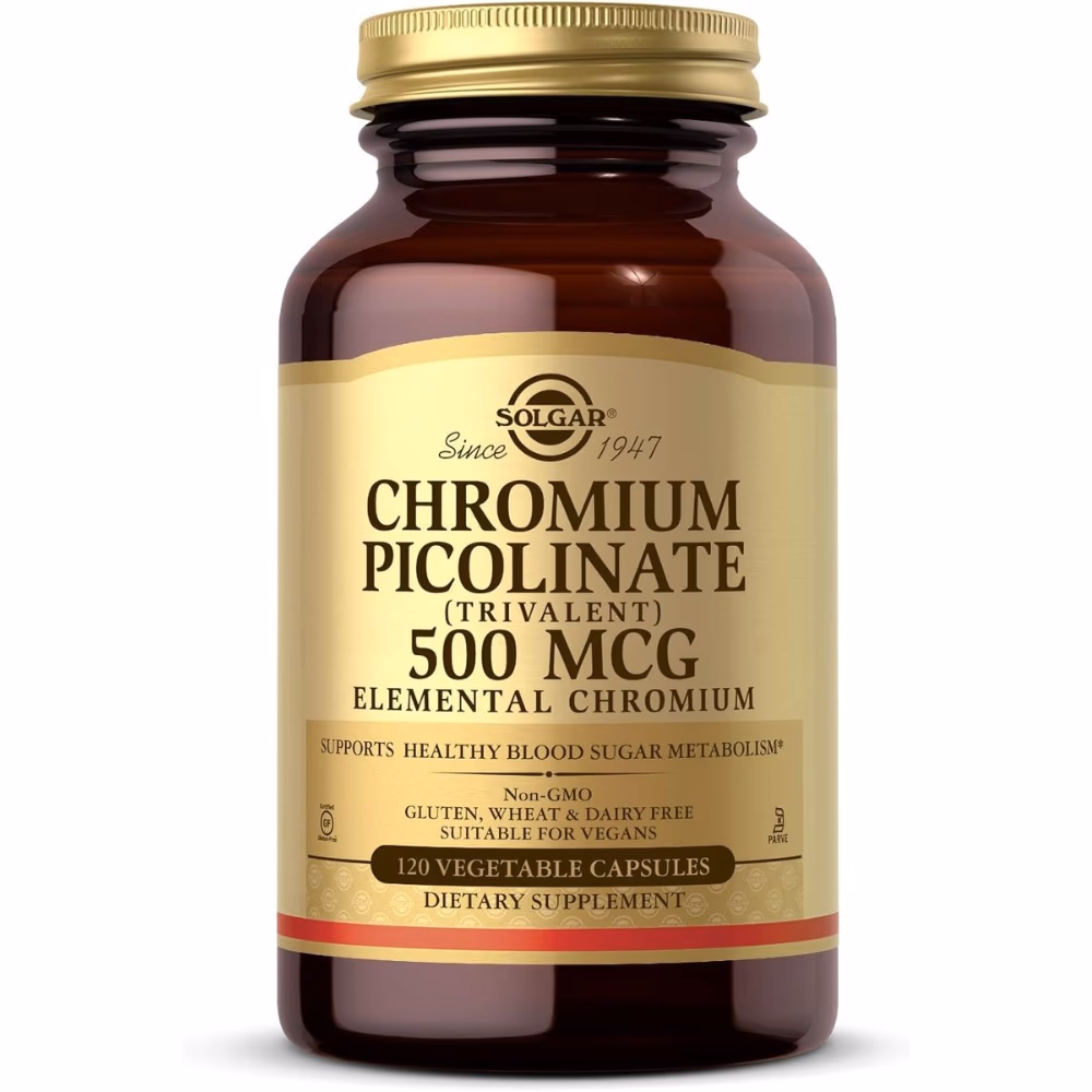 Solgar Chromium Picolinate 500mcg 120 Veg Capsules 1