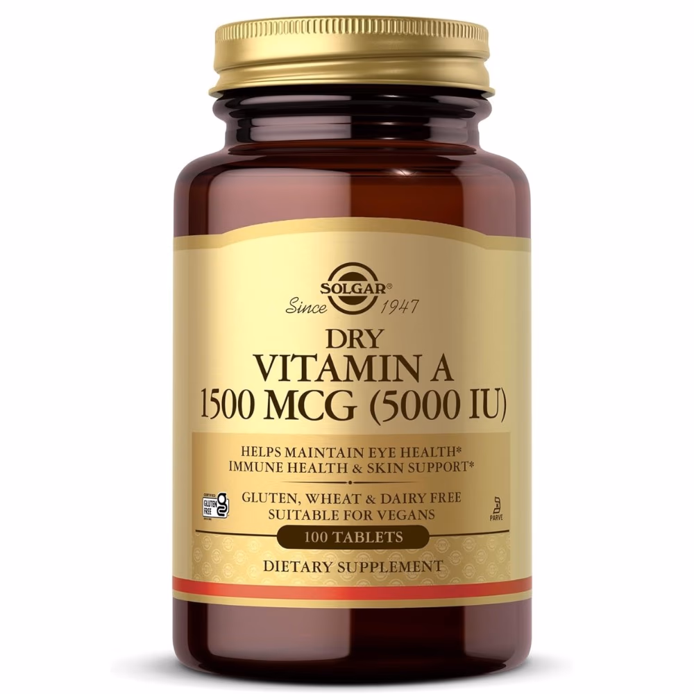 Solgar Dry Vitamin A 5000 IU 100 Tabs 1