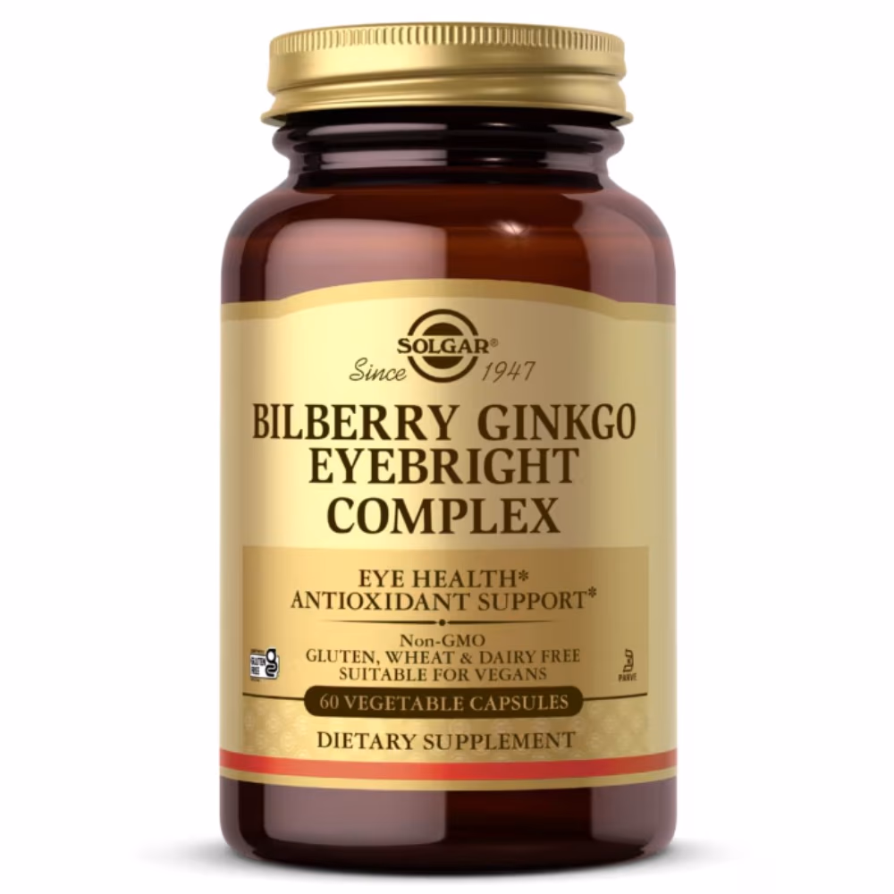 Solgar Bilberry Ginkgo Eyebright Complex 60 Veg Capsules