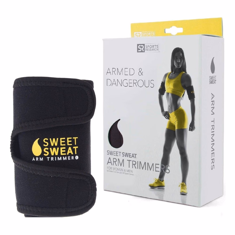 Sports Research Sweet Sweat Arm Trimmers | Adjustable Sweat Bands for Toned Arms, Workout Enhancer & Slimming Support 1