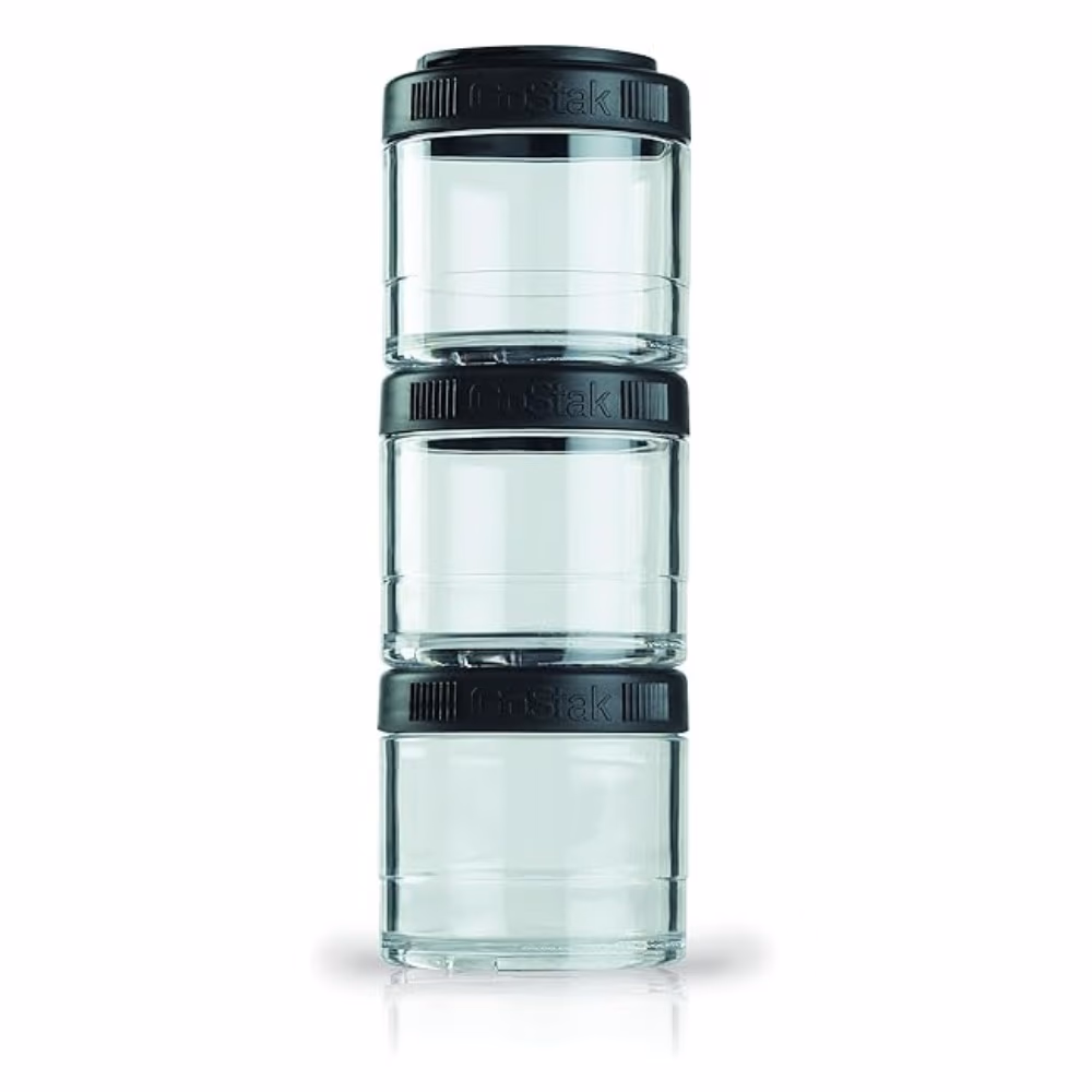 Blender Bottle GoStak Starter 3 Pack Black 1