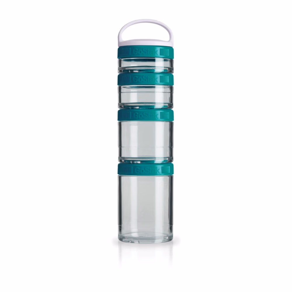 Blender Bottle GoStak Starter 4 Pack Cyan