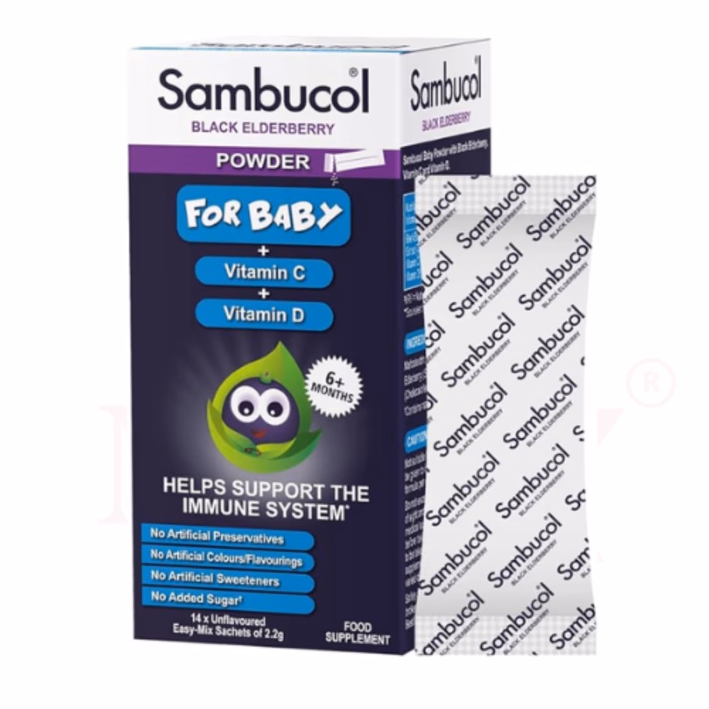 Sambucol Baby Immune Support – Black Elderberry Powder 14 Sachets 1