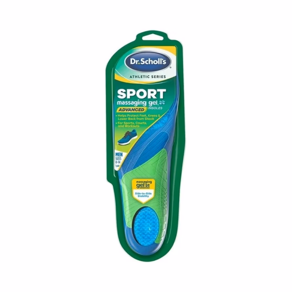 Scholl Sport Massaging Gel Insoles Men Size 8 to 14