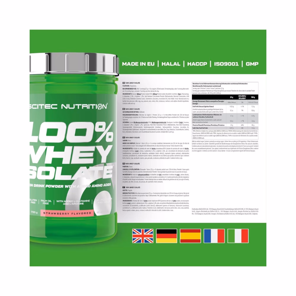 Scitec Whey Isolate Strawberry 700g 2