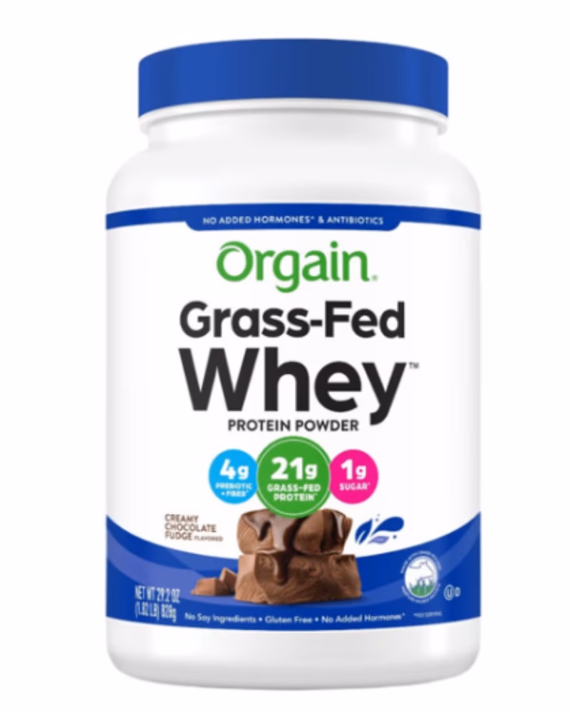 Orgain Grass Fed Whey Protein Powder in Chocolate Fudge 2LB