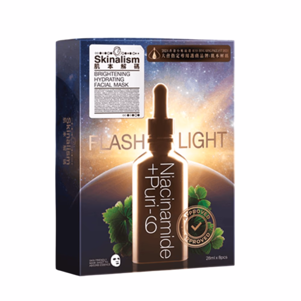 Skinalism Flash Light Niacinamide + Puri‑6 Mask – 8 S 1
