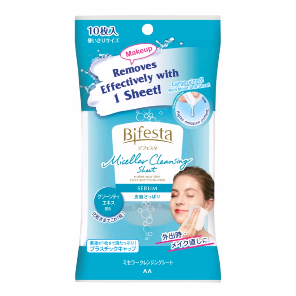 Bifesta Micellar Cleansing Sheet Sebum – Sebum Micellar Cleansing Sheet (10 Sheets) 1