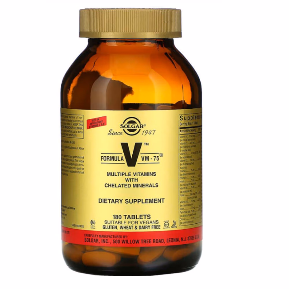 Solgar Formula VM-75 High Potency Multivitamin (180 Tablets)