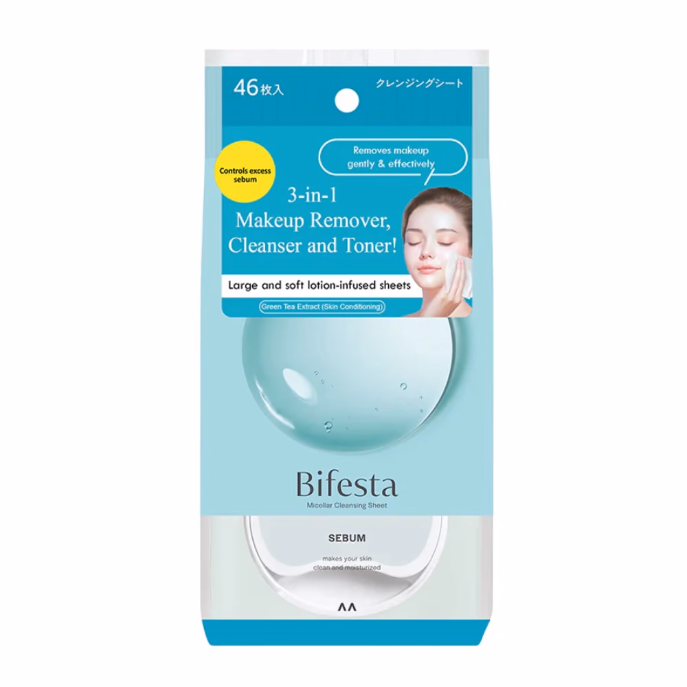Bifesta Sebum Micellar Cleansing Sheet 46s