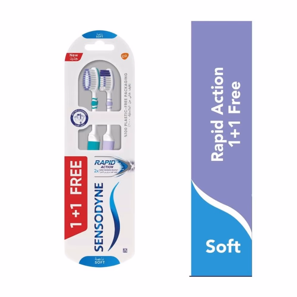 Sensodyne Toothbrush Rapid Act Soft 1 + 1 1