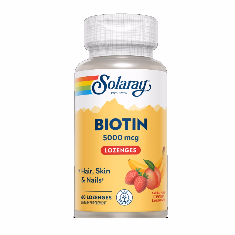 Solaray Biotin 5000mcg - 60 Lozenges