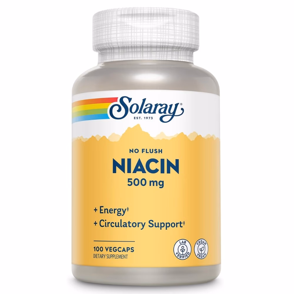 Solaray Niacin 500mg 100 Veg Caps
