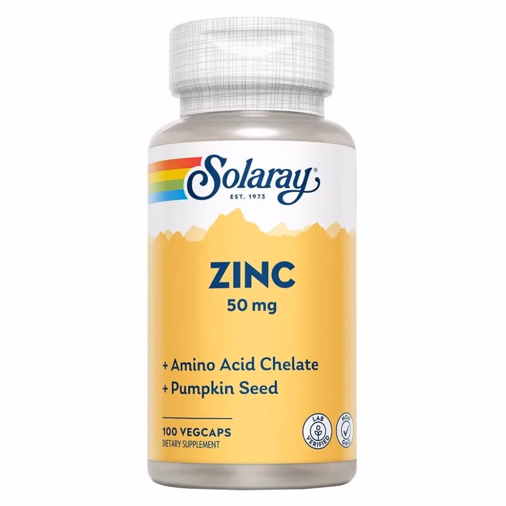 Solaray Zinc 50mg with Pumpkin Seed-100 Capsules 1