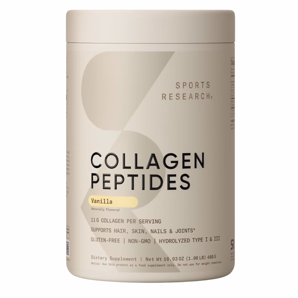 Sports Research Collagen Peptides 480g Vanilla