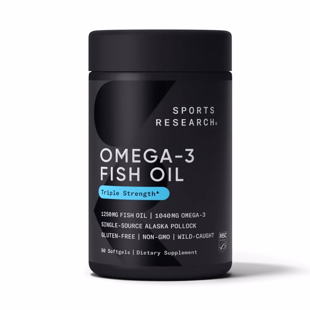 Sports Research Omega‑3 Fish Oil Triple Strength | 90 Softgels 1