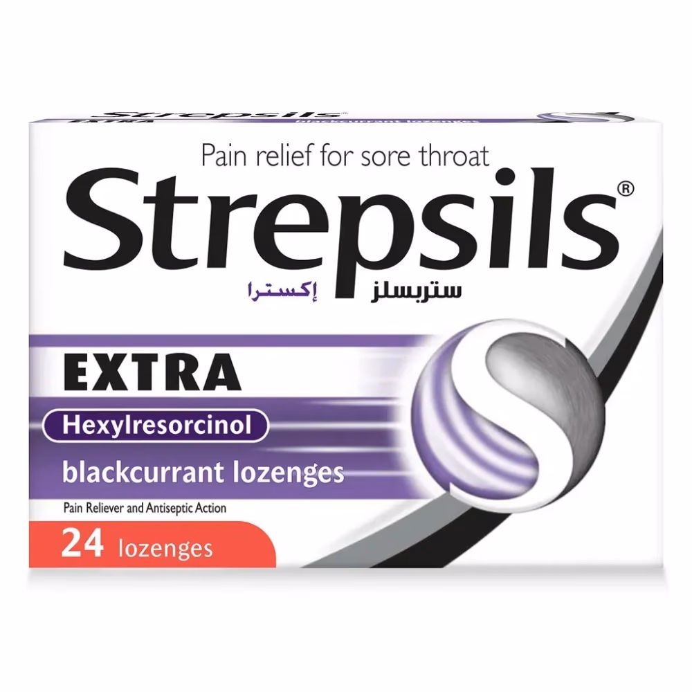 Strepsils Extra Blackcurrant - 24 Lozenges