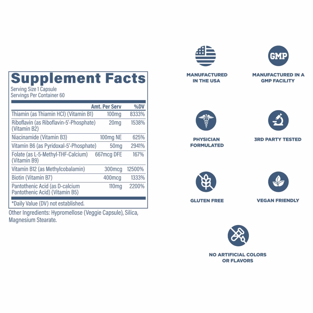Revive B-Complex 60 Veg Capsules 4