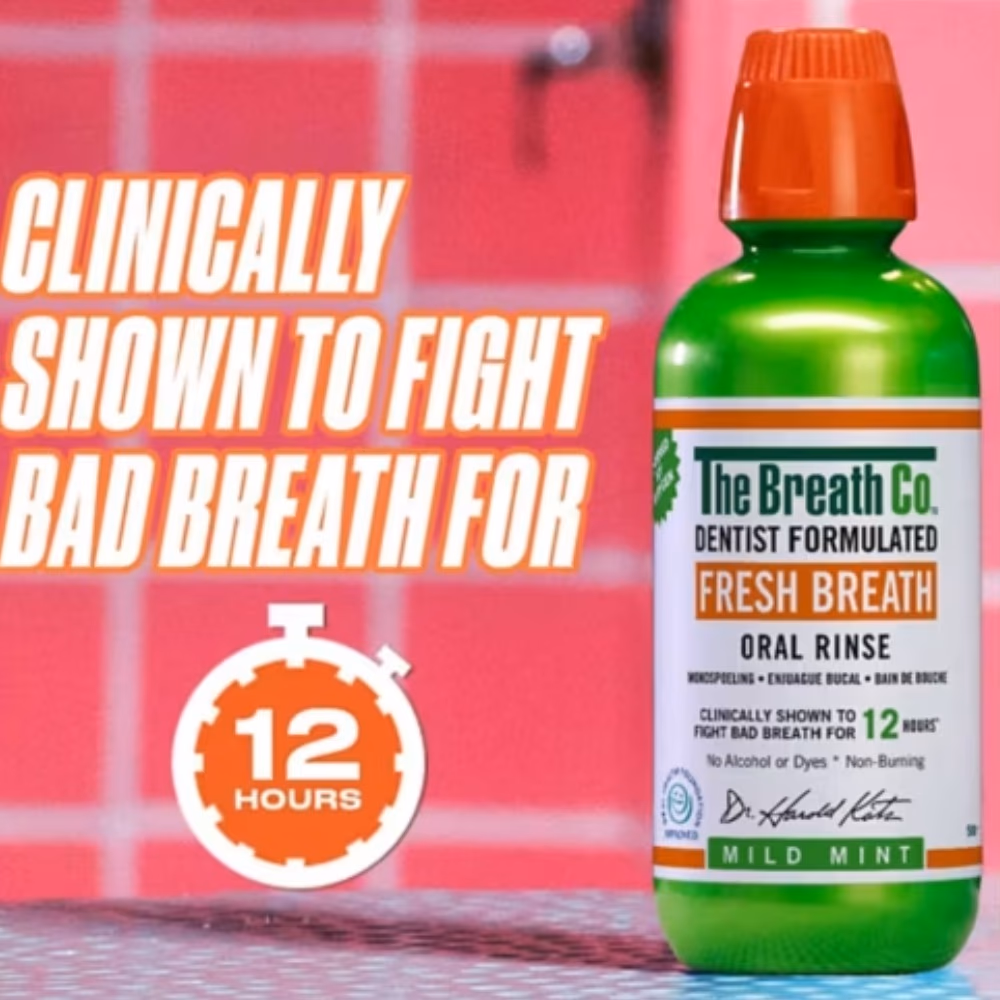 The Breath Co Fresh Breath Oral Rinse 12H Mild Mint 500ml 3