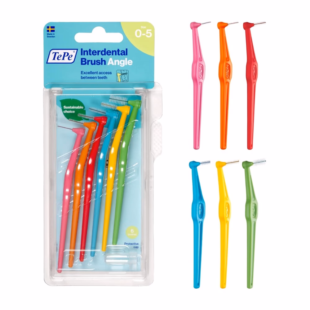 Tepe Interdental Brush Size 0-5 Angle Mixed Pack 6 Pieces