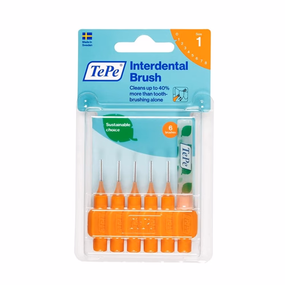 Tepe Interdental Brush Size 1 Orange 6 Pieces 1