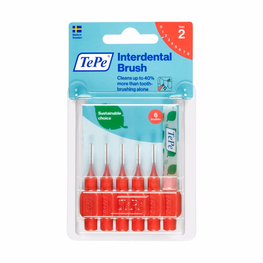 Tepe Interdental Brush Size 2 Red 6 Pieces 1