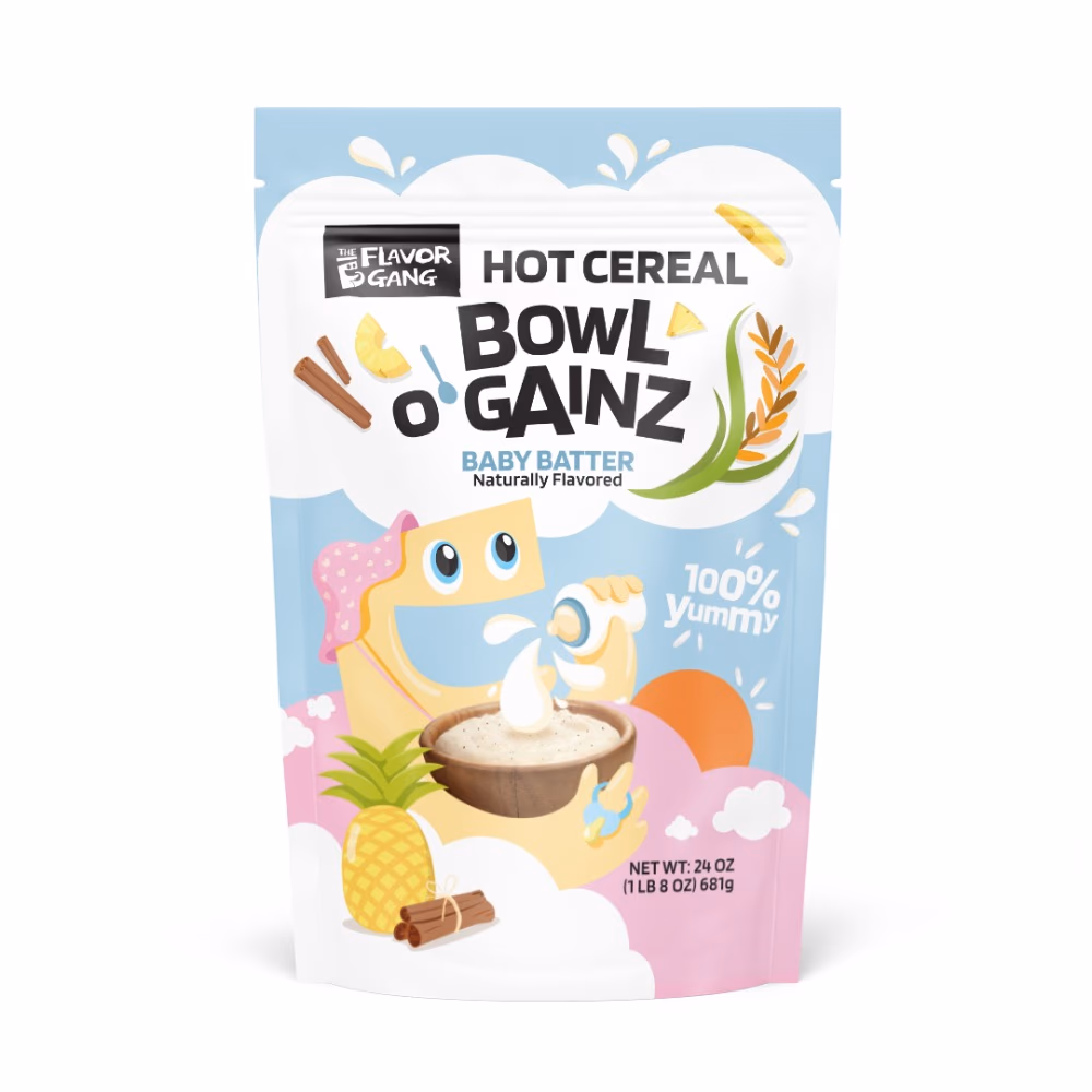 The Flavor Gang Hot Cereal Bowl Gainz Baby Batter 681 g 1