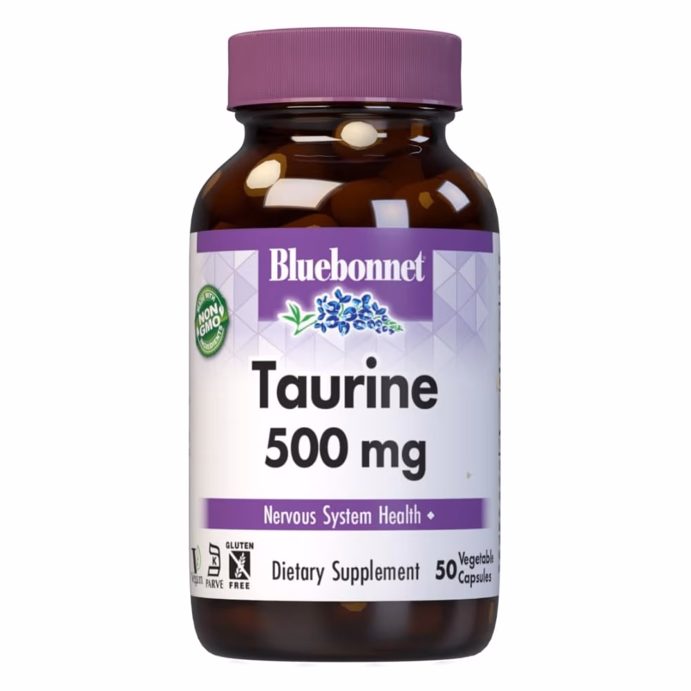 Bluebonnet Taurine 500mg 50 Veg Caps 1