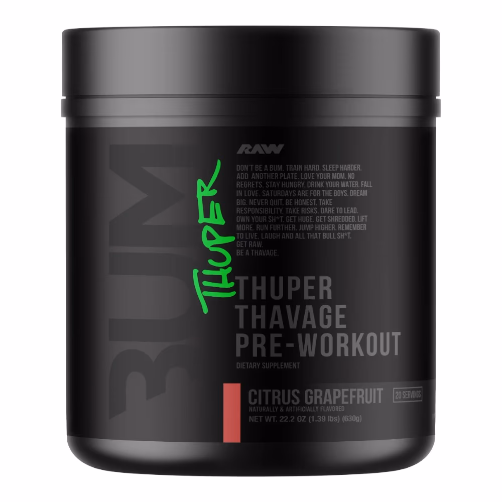 Raw Bum Thuper Thavage Pre Workout Grapefruit 630g 1