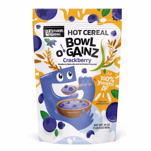 The Flavour Gang Hot Cereal Bowl O'Gainz Crackberry 681g 1