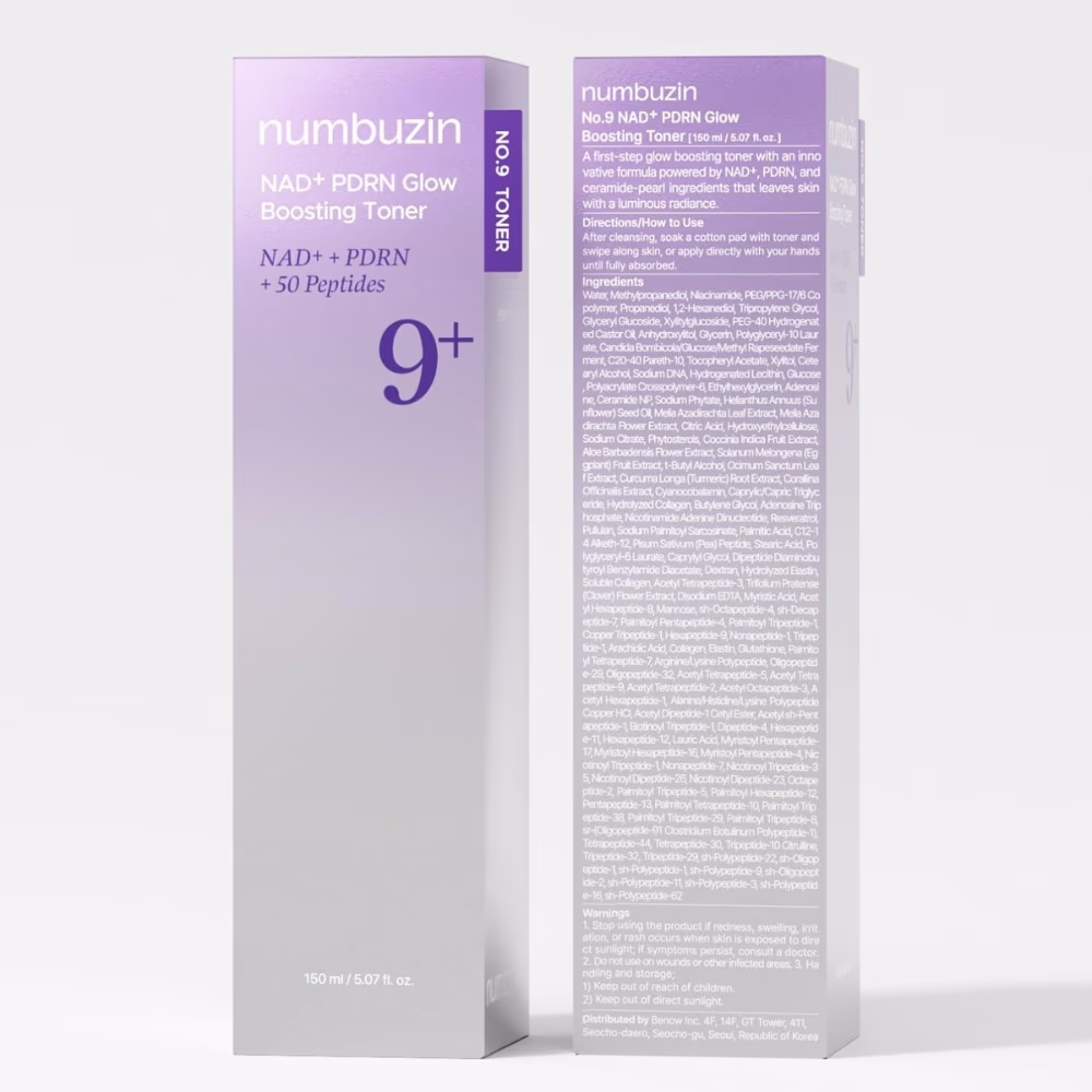 Numbuzin 9+ NAD+ PDRN Glow Boosting Toner 150ml